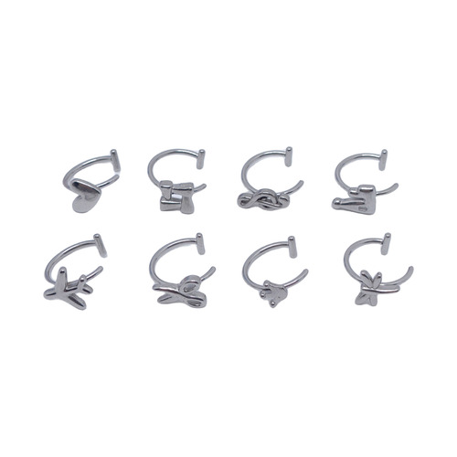 New original stainless steel horizontal bar lip ring, cute and casual style, versatile lip nail, no need to punch holes, no hole lip clip