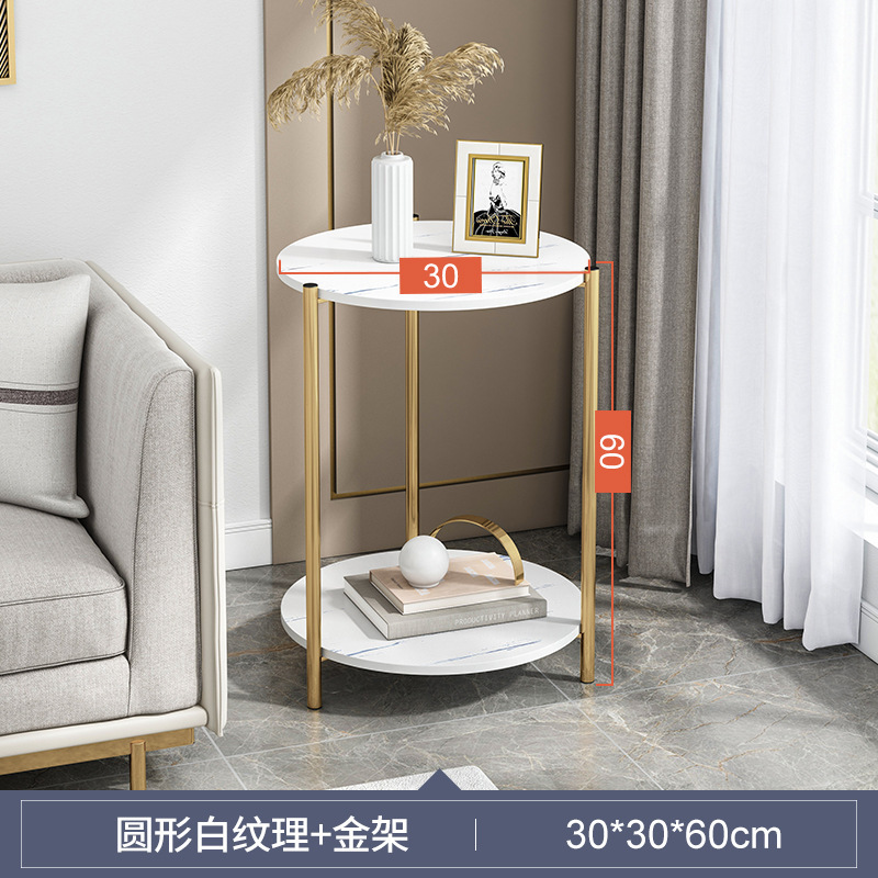 Mesa auxiliar simple moderna creativa pequeña mesa redonda mesa cuadrada mesa de té simple sala de estar dormitorio hogar nórdico sofá lado gabinete