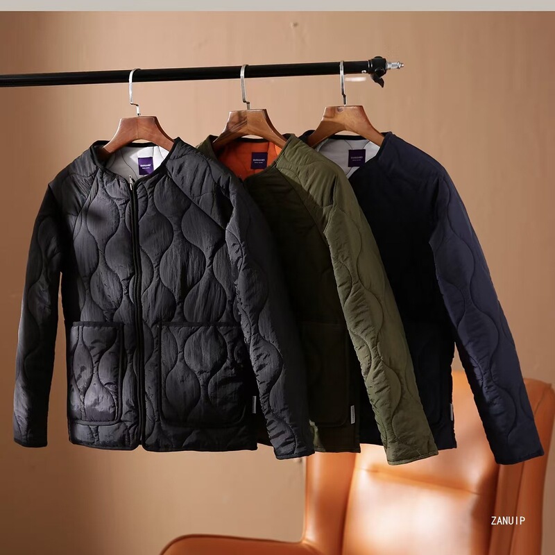 25 Autumn and Winter Thickeneded Gourd Plaid Quilted Cotton Jacket Loose Outdoor Couple Casual Versatile Jacket