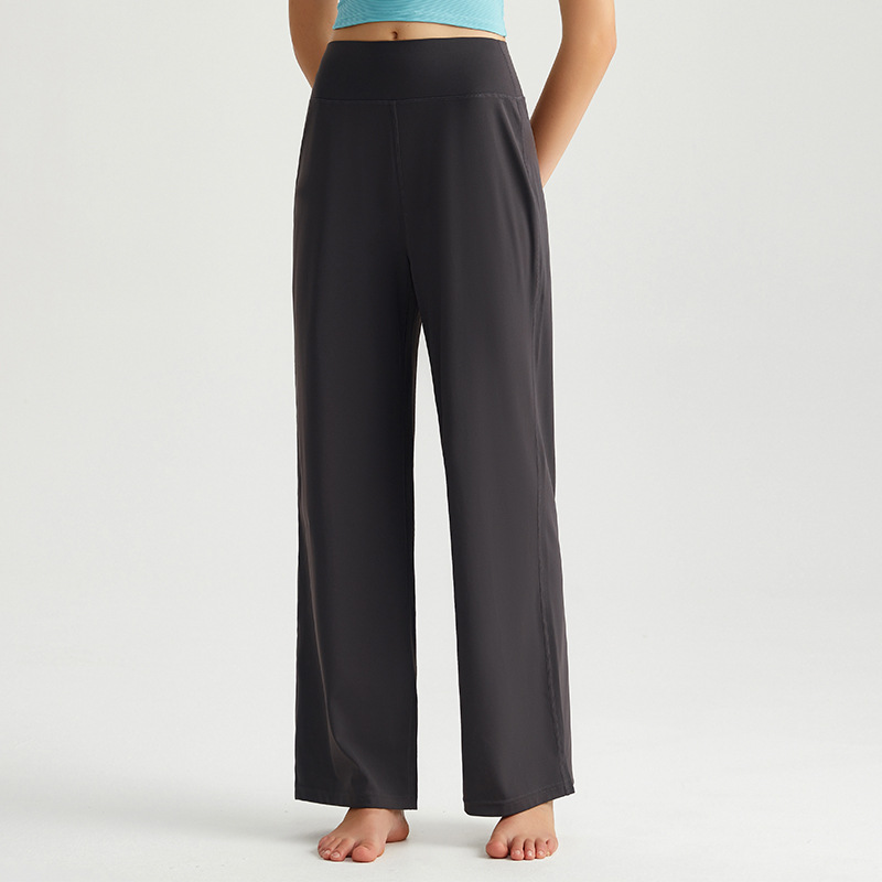Wiman 7A antibacteriano suelto pantalones de calcetín plástico adelgazante recto pantalones de yoga deportivo pantalones de piernas largas