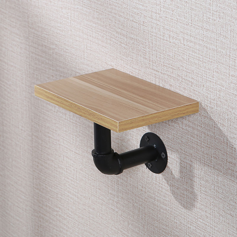 Simple Wall-Mounted Hanging Green Radish and Hanging Orchid Decorative Iron Art Living Room Bookshelf Straight Shelf Round Storage Flower Rack