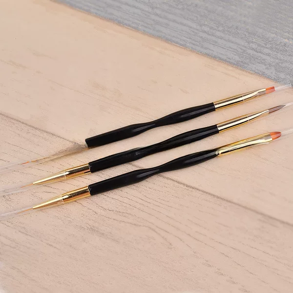 New manicure gold head small waist double-headed pen one-end drawing pen one-end phototherapy pen painting pen blooming pen