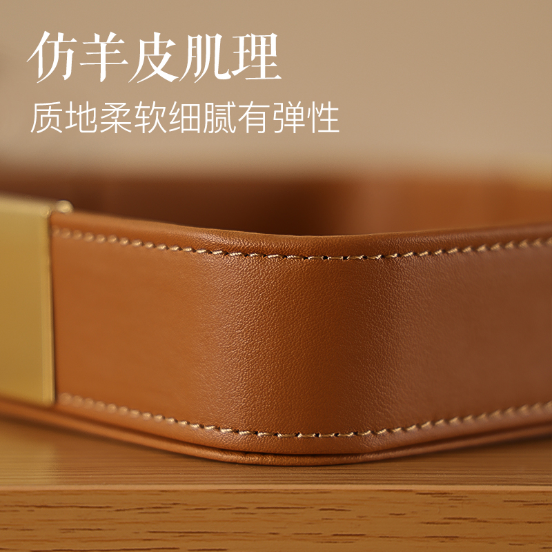 收纳盒钥匙托盘皮革储物盒首饰化妆品口红皮质遥控器桌面收纳盒子