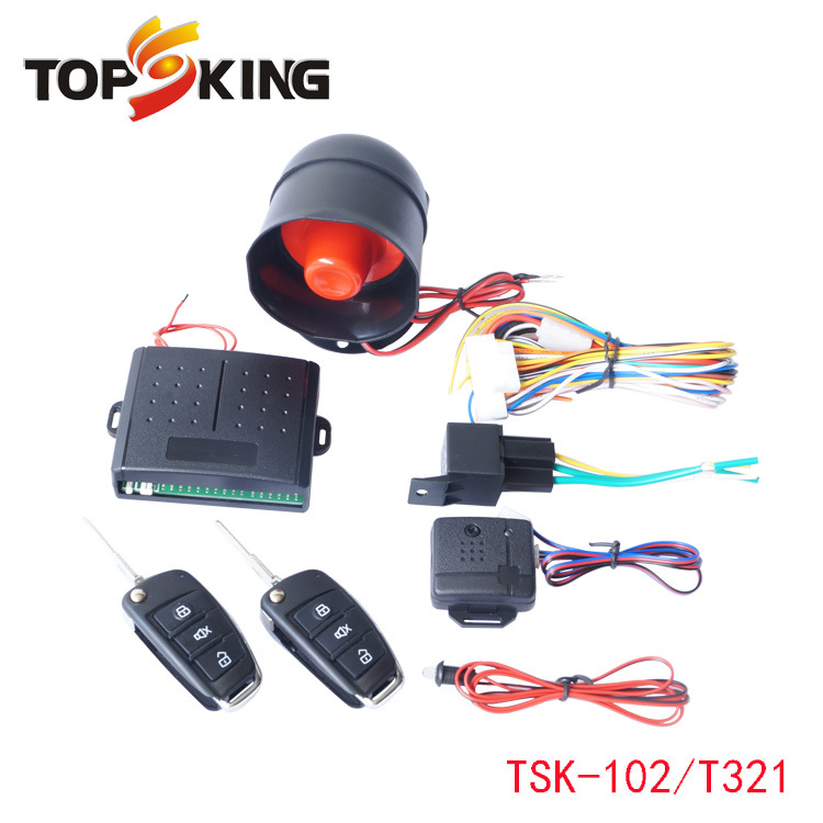 厂家批发  跨境货源汽车防盗器 12V车辆报警系统配 弹钥匙遥控器