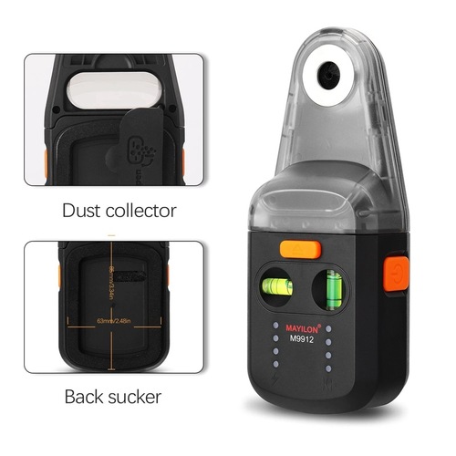 Household two-in-one electric drilling dust collector laser level wall-mounted electric vacuum drilling dust collector