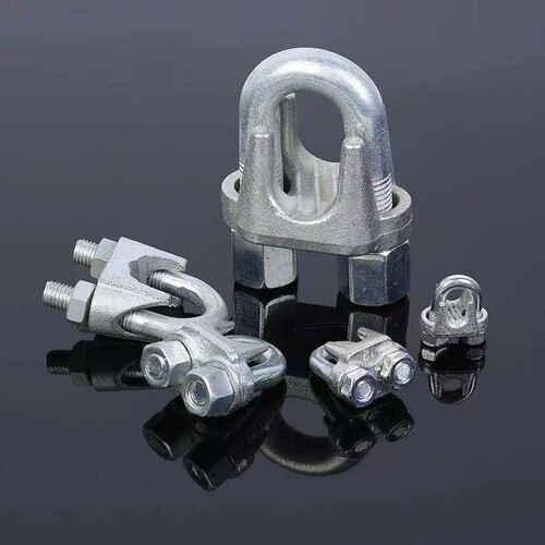 Manufacturer wholesale heavy duty wire rope chuck galvanized malleable steel chuck wire rope buckle chuck U-shaped cat claw lock