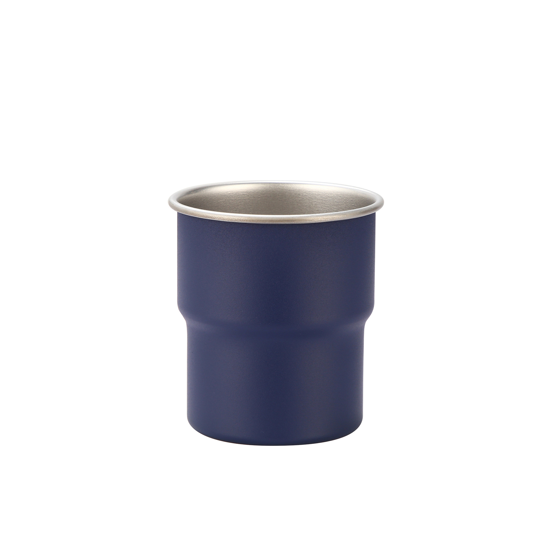 Taza de acero inoxidable para acampar al aire libre con grabado, taza de café 304, taza de agua estilo escalonado, taza portátil de una sola capa, portátil y práctica.