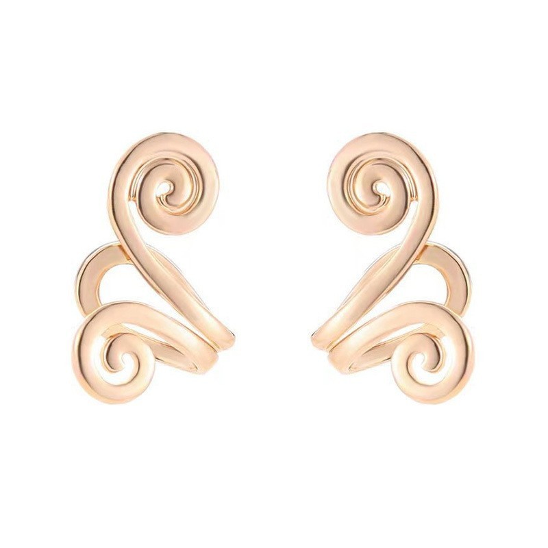 Japonés y coreano personalidad simple moda apretado aro Sun Wukong oreja clip Corea del Sur flor forma earless ear studs precio único