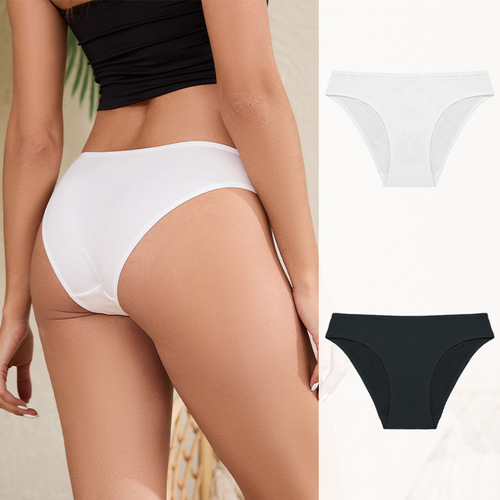 Women's new cotton triangle underwear, comfortable, breathable, not stuffy, low-rise, lifting buttocks, combed cotton underwear for women, Western and European style