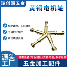 非标黄铜电机轴加工五金CNC机加工定 制铜铝走心机车床数控加工