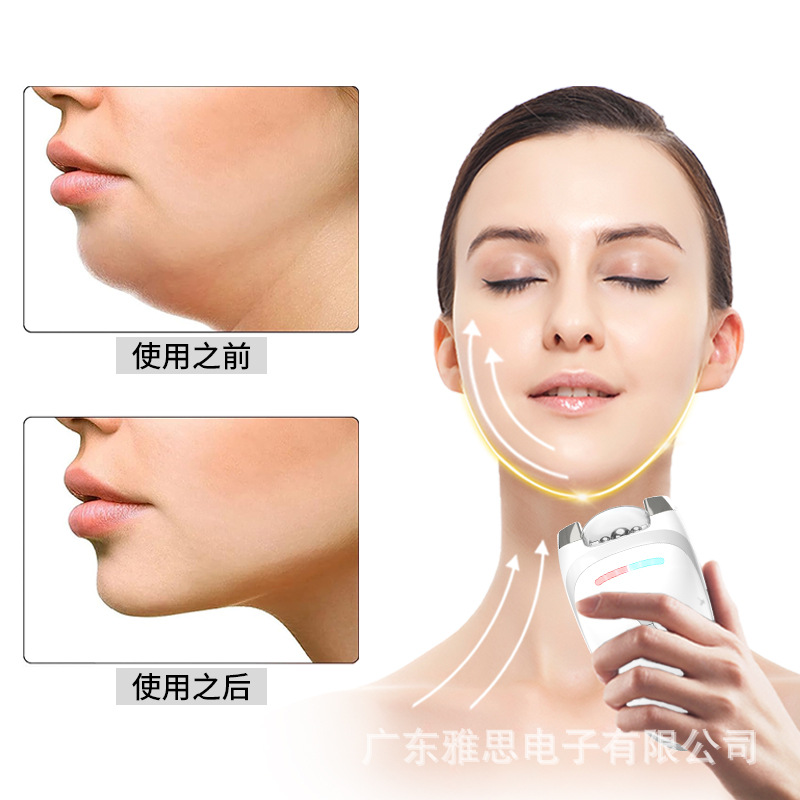 Ems Microcurrent Facial Massager Home Skin Beauty Instrument Roller V Face Beauty Massager Full Body Lifting Slimming Face Tightening