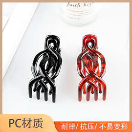 亚马逊热卖磨砂中号鸭嘴夹简约洗澡燕子夹后脑勺耐摔防滑盘发夹