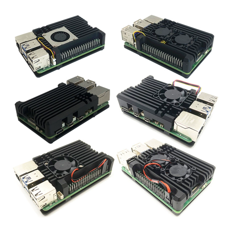 Raspberry Pi shell Raspberry Pi 5th generation 5B heat dissipation shell Raspberry Pi 3rd generation 4B motherboard shell aluminum alloy