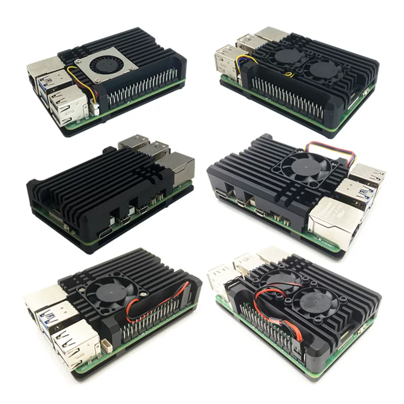 Raspberry Pi shell Raspberry Pi 5th generation 5B heat dissipation shell Raspberry Pi 3rd generation 4B motherboard shell aluminum alloy