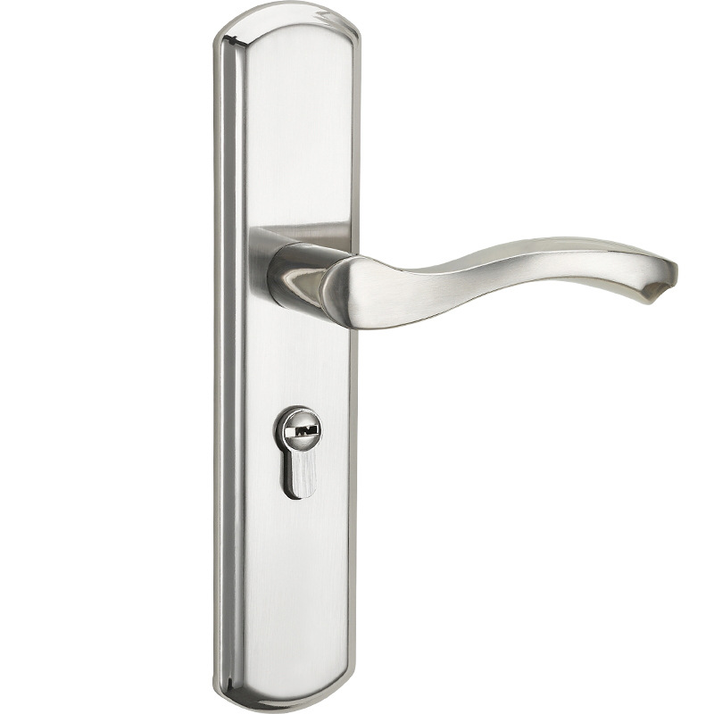 Cerradura que cambia la cerradura de la puerta sin agujeros hogar manija Universal dormitorio interior cerradura de aleación de aluminio baño cerradura de la puerta de madera