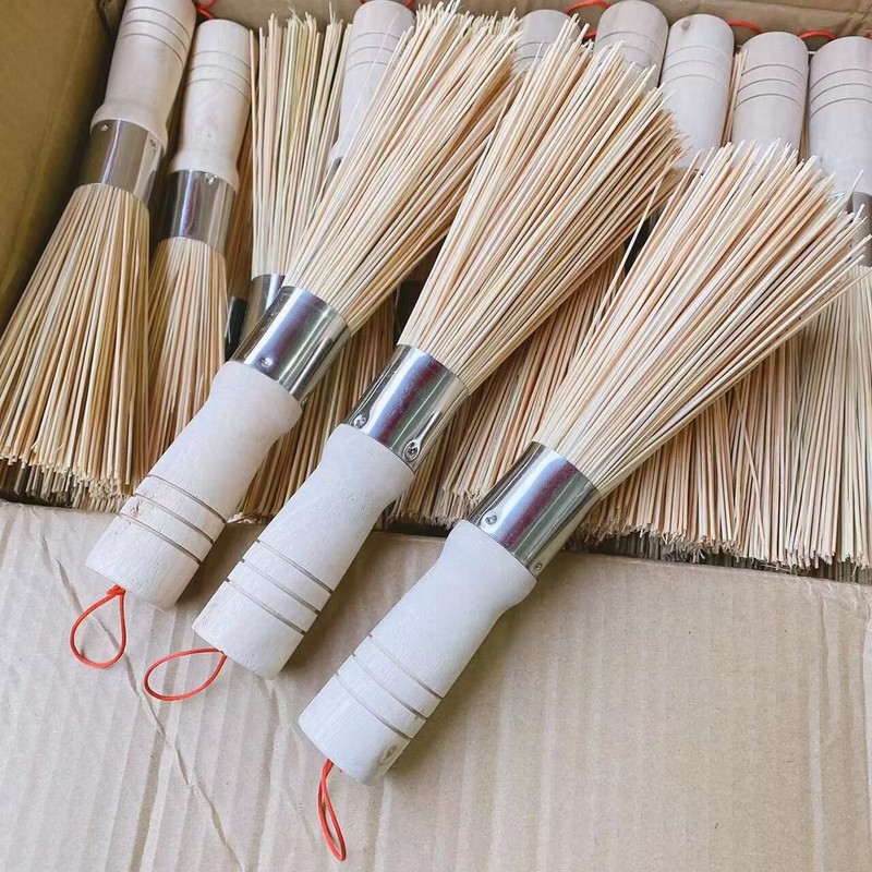 Bamboo Pot Brush Kitchen Stove Cleaning Brush Pot Wooden Handle Bamboo Bamboo Wood Home Bamboo Brush Stall Products Wholesale