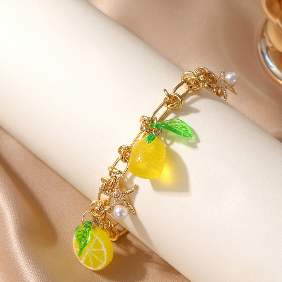 Lysande citron och stjärnfrukt armband för kvinnor sommar_voghion.com