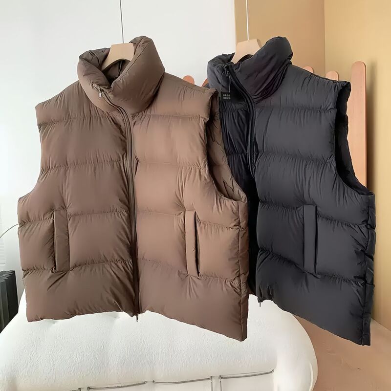 Manufacturer Autumn and Winter down Vest Vest Brown Vest Women's Outer Jacket New White Duck down Warm Waistcoat Fashion Manufacturer Autumn and Winter down Vest Vest Brown Vest Women's Outer Jacket New White Duck down Warm Waistcoat Fashion