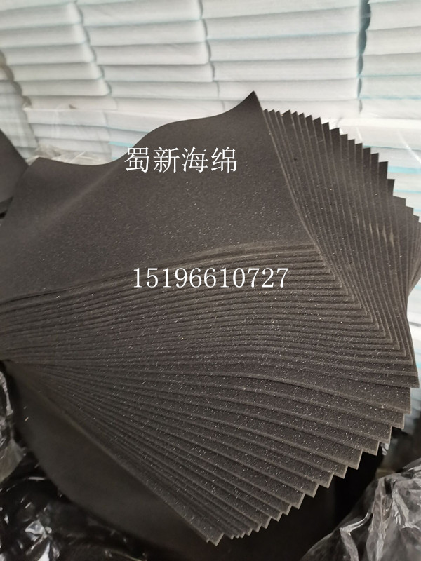 厂家供应黑色薄海绵片材3MM薄海绵中高密度海绵片材/5MM海绵