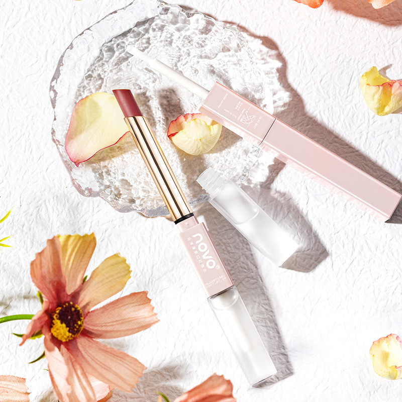 Novo5753 Silky Mist Raincoat Lipstick Waterproof and Makeup-Proof One-Coat Film-Forming Lipstick That Is Not Easy to Stick to the Cup and Locks the Lip Color