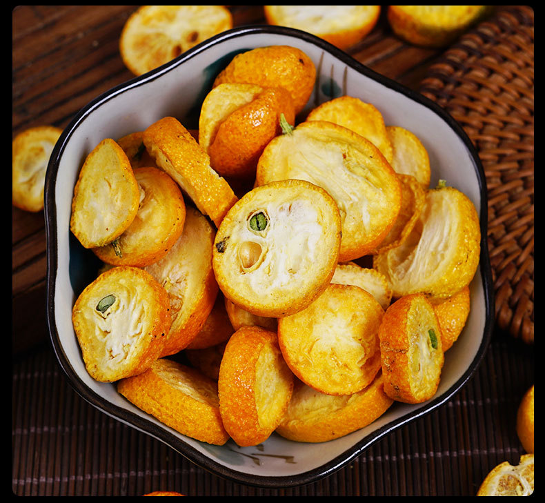 Freeze-Dried Kumquat Slices (Fortunella margarita) — Unsweetened Citrus Fruit Tea & Herbal Infusion preparation