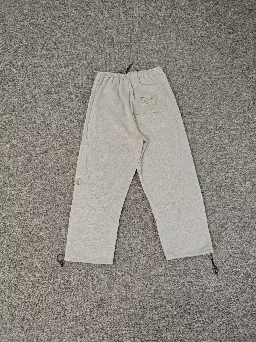 Mertra Sweatpants Relaxed Embroidered Grey
