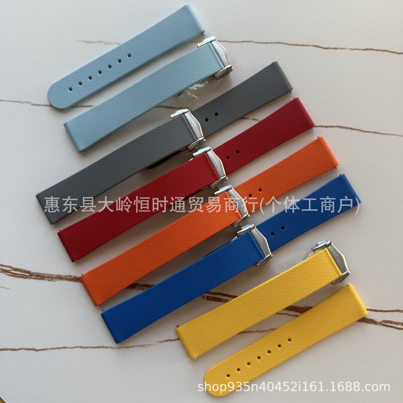 2026 hot-selling foreign trade couple watch strap suitable for Omega/Glass and Swatch Moon Texture 20mm fluororubber strap 2026 hot-selling foreign trade couple watch strap suitable for Omega/Glass and Swatch Moon Texture 20mm fluororubber strap