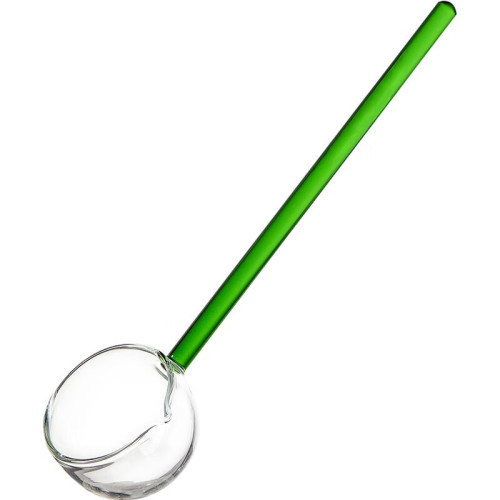 Long handle glass spoon large high temperature resistant high borosilicate soup spoon transparent seasoning spoon household transparent spoon oil hot oil spoon