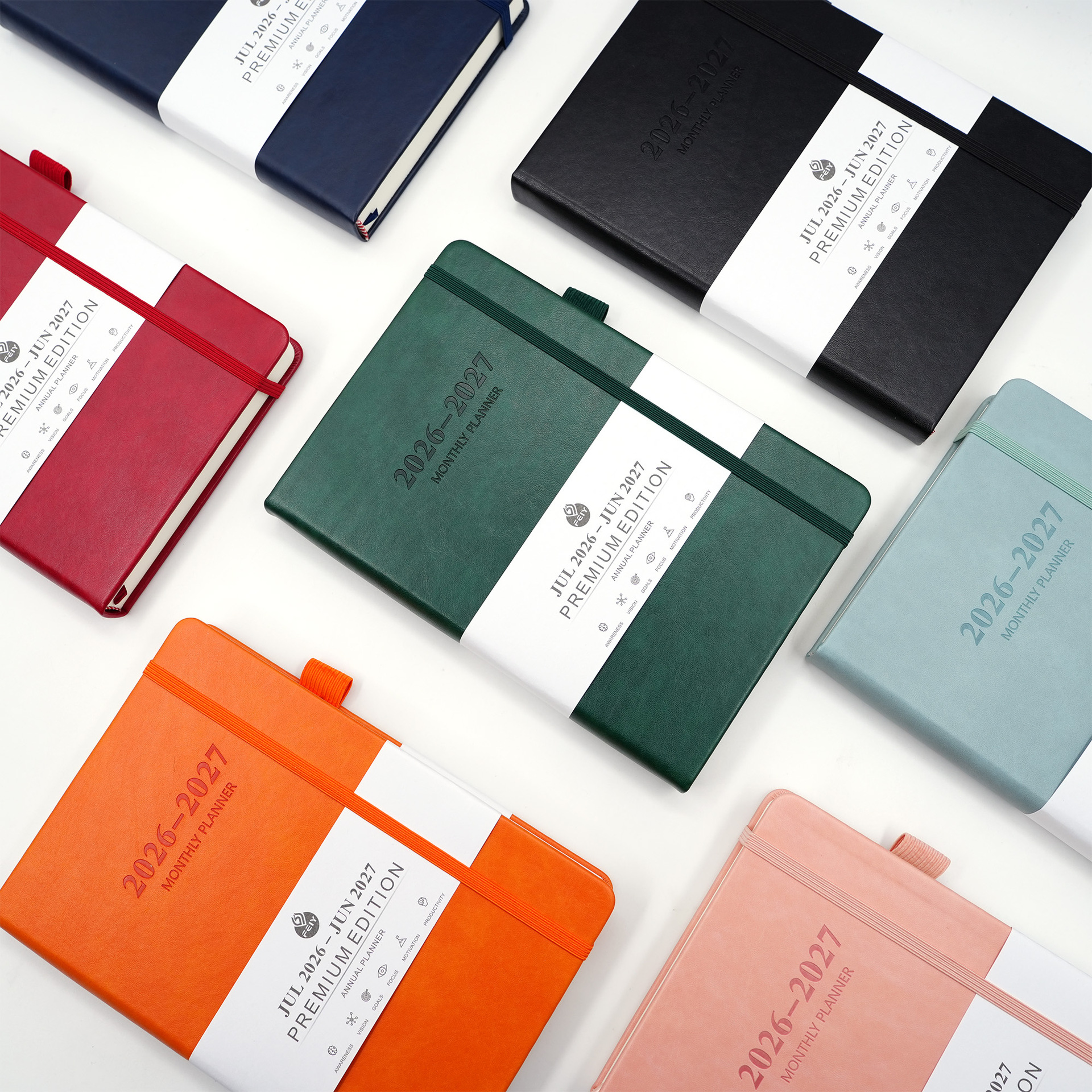 Planificador Semanal y Mensual Chino-Inglés 26-27, Agenda A5, Tapa Dura, Manual de Eficiencia y Autodisciplina, Personalizable