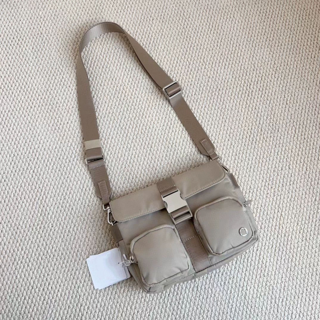 2025 новая сумка-мессенджер с несколькими карманами, оксфордская сумка через плечо, унисекс, для поездок на работу, с двумя карманами, на одно плечо, в том же стиле, трансграничная дропшиппинг