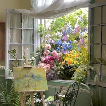 莫奈系列花材仿真花绢花仿真花束客厅装饰高级感花艺摆件