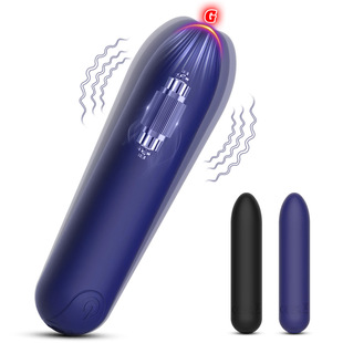 Strong Shock Bullet Vibrator Mini Rechargeable Vibrator Head 10 Frequency Vibration Massage Masturbation Device Cross-Border Export Hot Sale