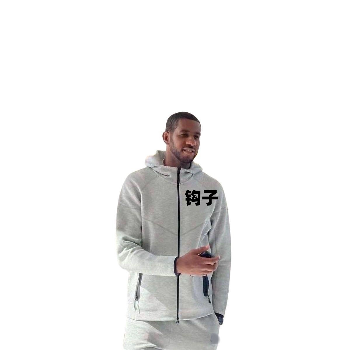 320G traje deportivo de peso pesado de primavera y otoño hombre chaqueta con capuzas chaqueta casual versátil pantalones cortados entrenamiento de carrera 7922