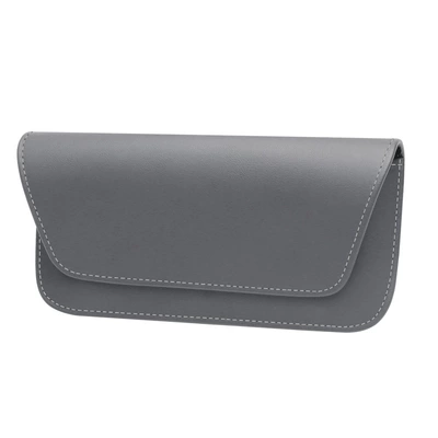 Car glasses case leather Car Glasses Clip/Bill Clip - gray