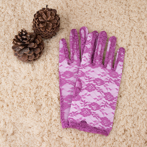 2024 new style driving electric car ladies short sexy lace sun protection gloves wedding bridal gloves