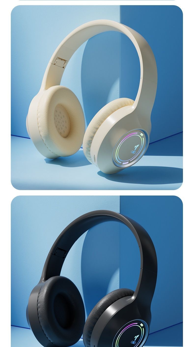 Nya lysande Bluetooth-hörlurar, högkvalitativa, e-sportspel, musikkort, hopfällbara hörlurar, universal_voghion.com