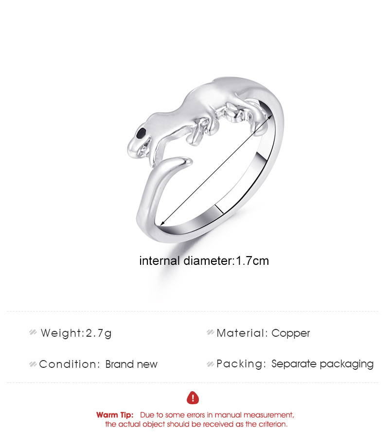 3g Weight Gold Plated Plating Material No Inlaid Inlay Material Copper Plating Dinosaur No Inlaid Copper Rings