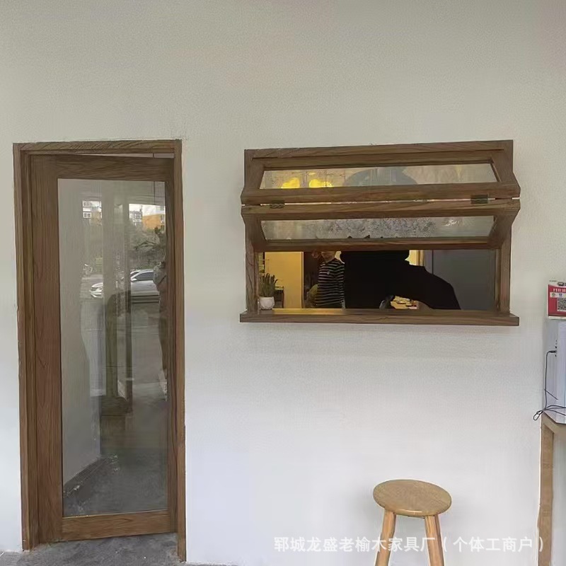 Solid Wood New Chinese Style Double Door Painted Door Can Be Ordered Bedroom Door Study Door Wooden Door Interior Door Arc Arched Door