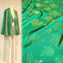 龟裂纹花朵人丝锦纶提花面料 新中式连衣裙汉服衬衫布料浮光锦