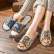 Linen Slippers Spring and Autumn Household Men's and Women's Couple Home Indoor Quiet Non-slip Hospitality Four Seasons Cotton and Linen Slippers for Men
