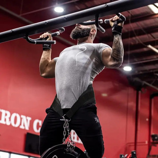 Weight-bearing belt fitness pull-up weight-bearing belt squat body-bearing protective belt horizontal bars parallel bars iron chain