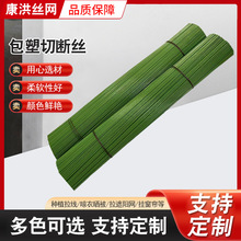 定制PVC包塑铁丝户外通信光缆电缆防锈捆扎线吊顶用PE包塑截断丝