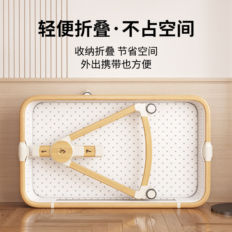 Cuna multifuncional de aleación de aluminio para bebés, cama acoplable, cuna portátil plegable para recién nacidos, venta al por mayor transfronteriza