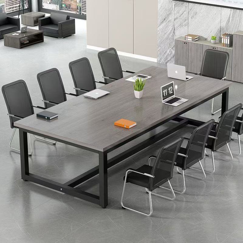Simple Workbench, Long Office Desk, Conference Table, Simple Modern Table and Chair Combination, Rectangular Negotiation Table