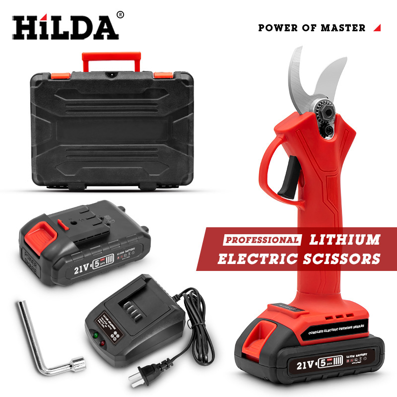 HiLDA tijeras de podar eléctricas de litio sin cuerda tijeras de rama recargables tijeras de rama gruesa tijeras eléctricas Herramientas de jardín
