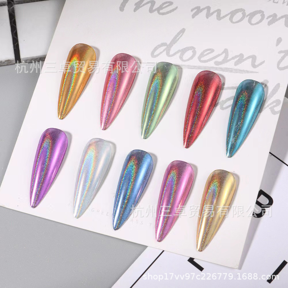 flashing pigment nail polish for manicure