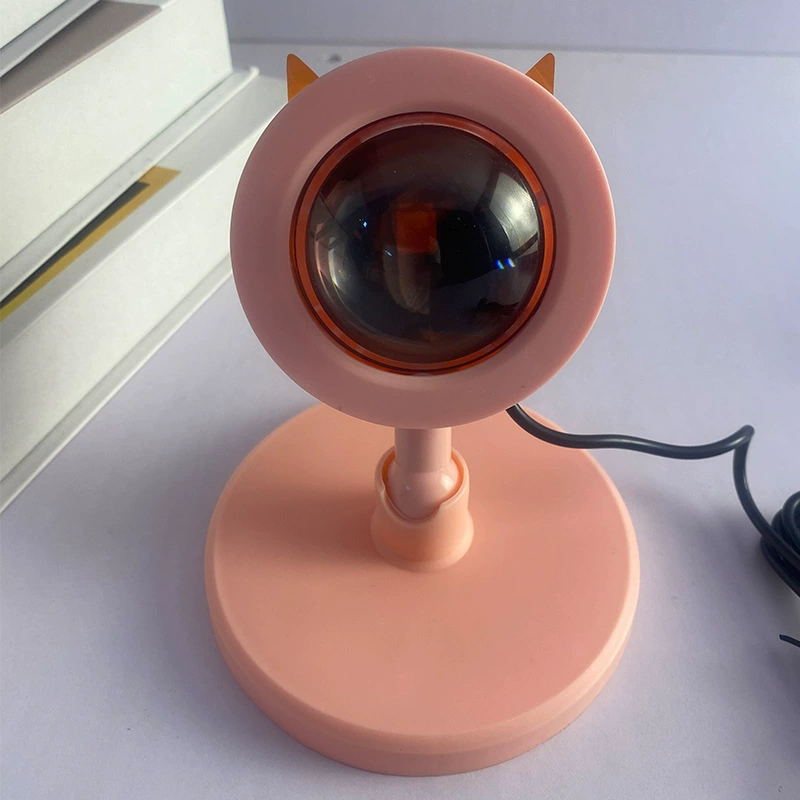 Лампа закатного проектора RGB мини, портативная лампа заката, пульт/16 цветовых режимов, размеры 7.5×7×10 см