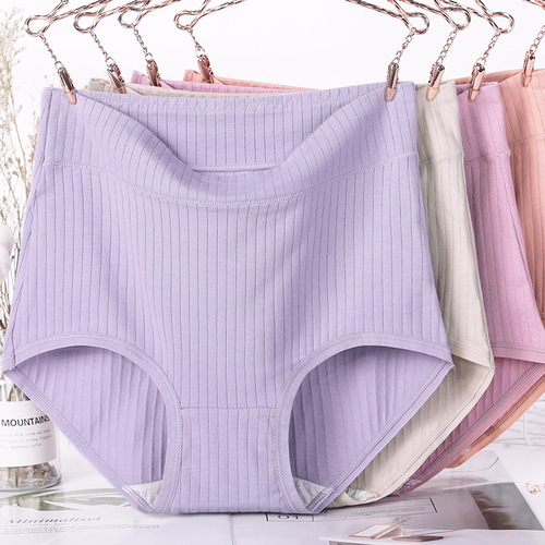 Fat mm middle-aged women's women's underwear women's cotton high-waisted large size 200 pounds middle-aged and elderly mother's shorts 4029#