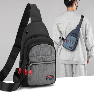 Chest pack leisure time The single shoulder bag Korean Edition Simplicity Versatile Nylon Chest pack motion Travelling bag knapsack Messenger