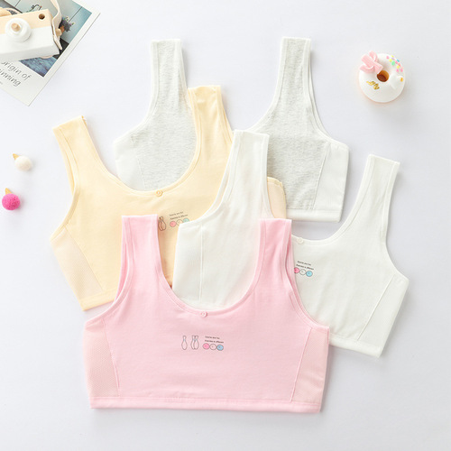 Developmental girls underwear vest junior high school students 12-14-16 years old girls and boys pure cotton bra